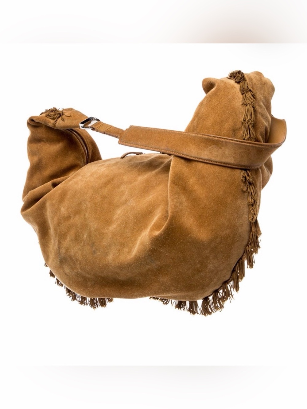 The Row Sling 19 Suede Fringe Hobo Bag - Picture 3 of 7